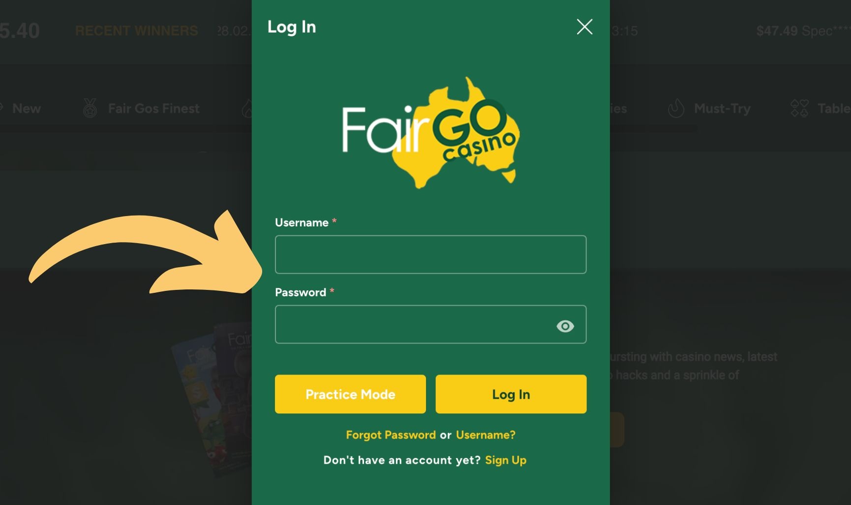 Fair Go Casino Pokies Lobby